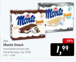 KONSUM Zott monte snack Angebot