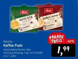 KONSUM Melitta kaffee pads Angebot