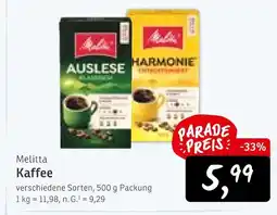 KONSUM Melitta kaffee Angebot