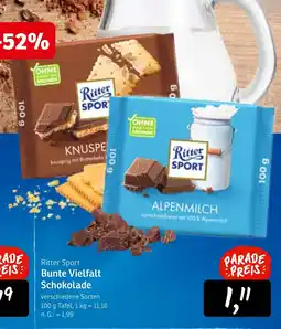 KONSUM Ritter sport schokolade Angebot
