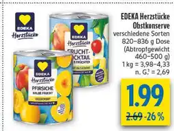 diska Edeka herzstücke obstkonserve Angebot