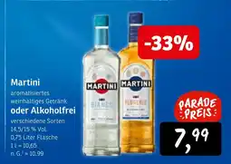 KONSUM Martini aromatisiertes weinhaltiges getränk oder alkoholfrei Angebot