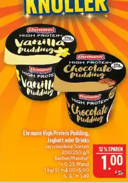 Marktkauf Ehrmann vanilla pudding Angebot