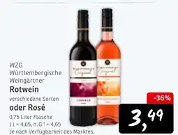 KONSUM Wzg württembergische weingärtner rotwein oder rosé Angebot