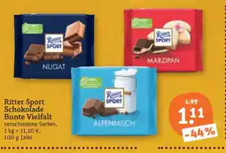 tegut Ritter sport schokolade bunte vielfalt Angebot