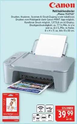Marktkauf Canon pixma ts3752i Angebot