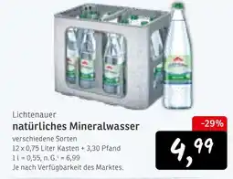 KONSUM Lichtenauer natürliches mineralwasser Angebot