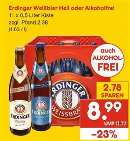 Netto Marken-Discount Erdinger weißbier hell oder alkoholfrei Angebot