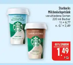 Marktkauf Starbucks caffè latte no added sugar Angebot