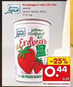 Netto Marken-Discount Gutes land fruchtjoghurt mild Angebot
