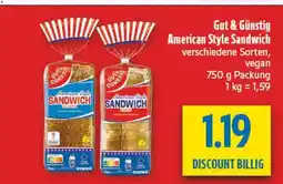 diska Gut & günstig american style sandwich Angebot