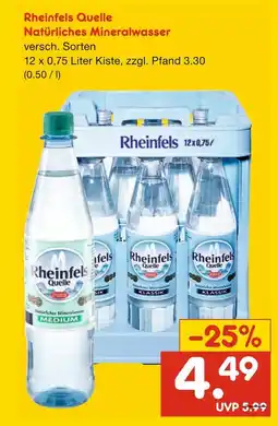 Netto Marken-Discount Rheinfels quelle natürliches mineralwasser Angebot