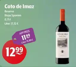 Getränke Hoffmann Coto de Imaz Reserva Angebot