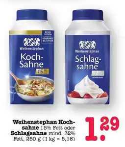 Scheck-in-Center Weihenstephan Kochsahne oder Schlagsahne Angebot