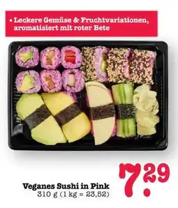 Scheck-in-Center Veganes Sushi in Pink Angebot