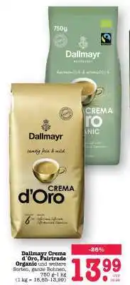 Scheck-in-Center Dallmayr Crema d’Oro, Fairtrade Organic Angebot