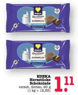 Scheck-in-Center EDEKA Herzstücke Schokolade Angebot
