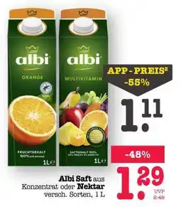 Scheck-in-Center Albi Saft Angebot
