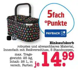 Scheck-in-Center Einkaufskorb Angebot