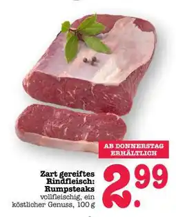 Scheck-in-Center Zart gereiftes Rindfleisch: Rumpsteaks Angebot