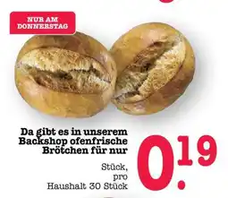 Scheck-in-Center Brötchen Angebot