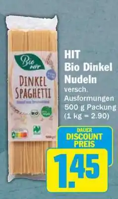 HIT HIT Bio Dinkel Nudeln Angebot