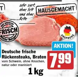 HIT Deutsche frische Rückensteaks, Braten Angebot