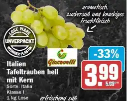 HIT Italien Tafeltrauben hell mit Kern Angebot