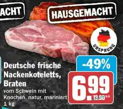 HIT Deutsche frische Nackenkoteletts, Braten Angebot