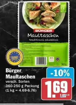 HIT BÜRGER Maultaschen Angebot