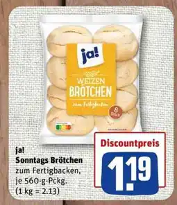 nahkauf ja! Sonntags Brötchen Angebot