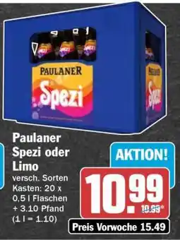 HIT Paulaner Spezi oder Limo Angebot