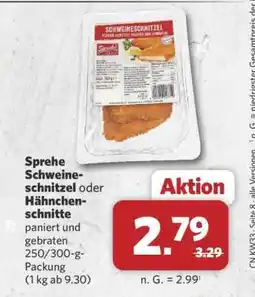 Combi Sprehe Schweineschnitzel oder Hähnchenschnitte Angebot