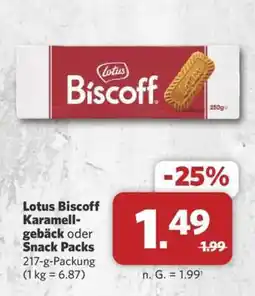 Combi Lotus Biscoff Karamellgebäck oder Snack Packs Angebot