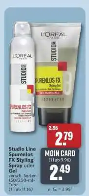 Combi Studio Line Spurenlos FX Styling Spray oder Gel Angebot