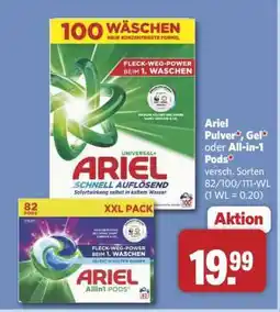 Combi Ariel Pulver, Gel oder All-in-1 Pods Angebot
