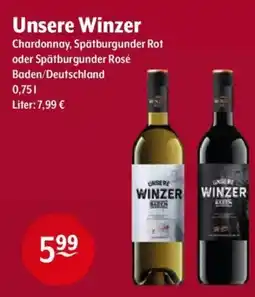 Getränke Hoffmann Unsere Winzer Chardonnay, Spätburgunder Rot oder Spätburgunder Rosé Angebot