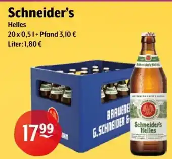 Getränke Hoffmann Schneider's Helles Angebot