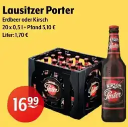 Getränke Hoffmann Lausitzer Porter Erdbeer oder Kirsch Angebot