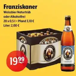 Getränke Hoffmann Franziskaner Weissbier Naturtrüb oder Alkoholfrei Angebot