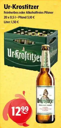 Getränke Hoffmann Ur-Krostitzer Feinherbes oder Alkoholfreies Pilsner Angebot