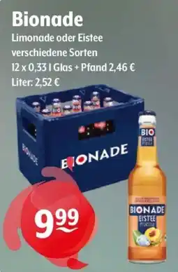 Getränke Hoffmann Bionade Limonade oder Eistee Angebot
