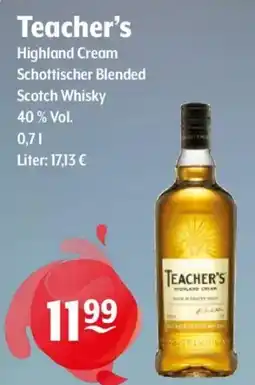Getränke Hoffmann Teacher's Highland Cream Schottischer Blended Scotch Whisky Angebot