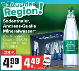 Getränke Heurich Sodenthaler, Andreas-Quelle Mineralwasser Angebot