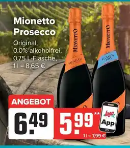 Getränke Heurich Mionetto Prosecco Original, 0,0% alkoholfrei Angebot