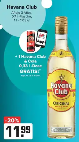 Getränke Heurich Havana Club Añejo 3 Años Angebot