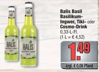 Profi Getränke Balis Basil Basilikum Ingwer, Tiki oder Cosmo Drink 0,33L Angebot