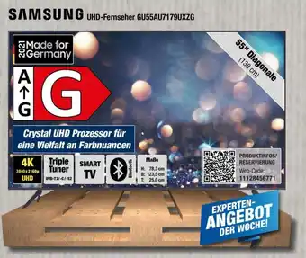 Expert Bening Samsung UHD Fernseher GU55AU7179UXZG Angebot