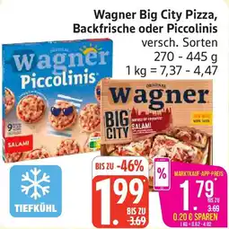Marktkauf Wagner Big City Pizza, Backfrische oder Piccolinis Angebot