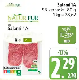 Marktkauf Natur Pur Salami 1A Angebot